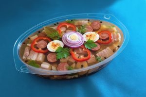 Kocsonyás műanyag tálka (37 Ft/db) + választható fedéllel