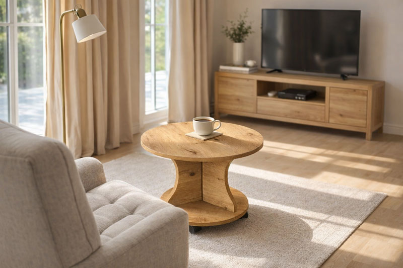 Dohanyzóasztal kör görgős - Image 4