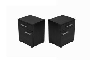Éjjeliszekrény fiókos 1 pár (fekete színben) - készleten