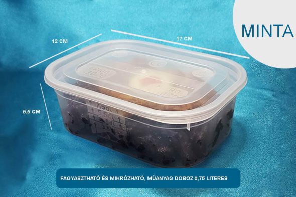 Fagyasztható és mikrózható, műanyag doboz - MINTA - válasszon típust - Image 2