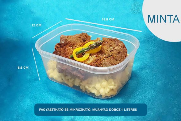 Fagyasztható és mikrózható, műanyag doboz - MINTA - válasszon típust