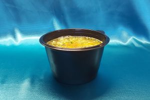 Műanyag gulyás, leveses tál műanyag 0,75 literes fekete (45 ft/db) + választható tetővel